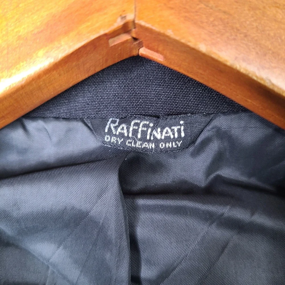 Raffinati Jacket Mens 44L Black Blazer Single Button Peak Lapel Formal Wedding